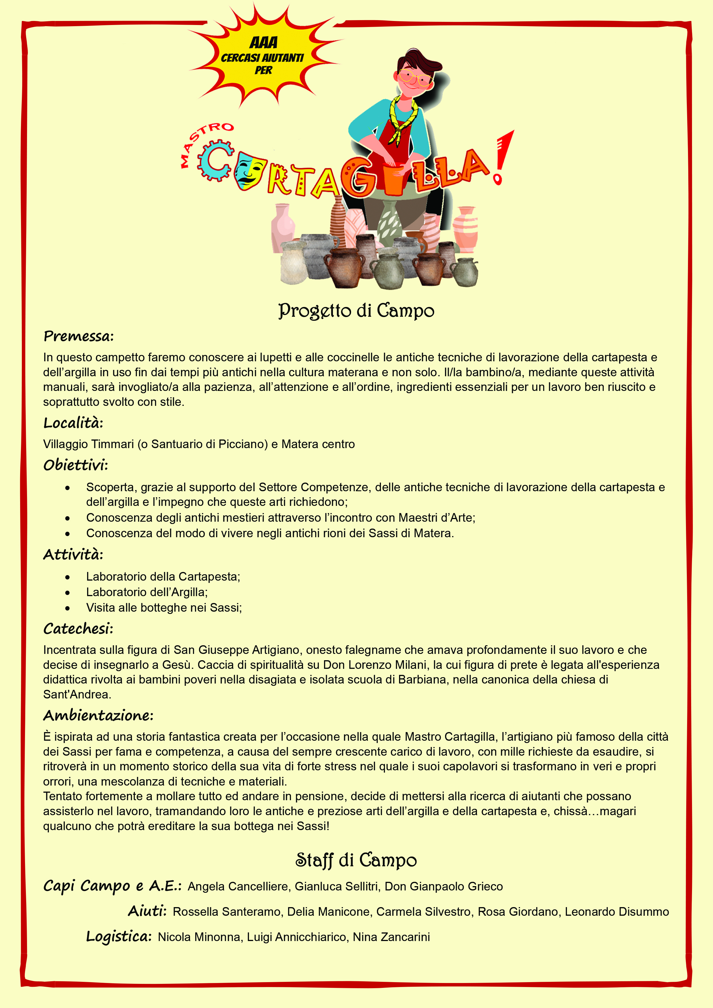 Cartagilla progetto